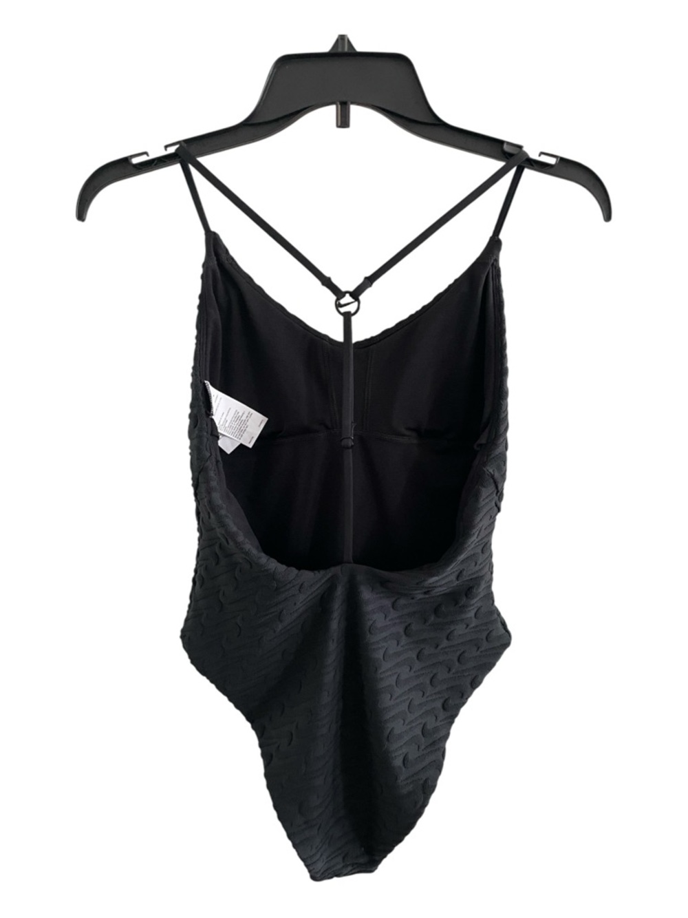 ♥️Nike♥️ Black One Piece Swim Suit with Embossed Logo  Size (Med) - Picture 3 of 9